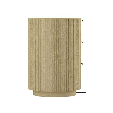 MANHATTAN COMFORT Olivia 71-Inch Ribbed 6-Drawer Double Dresser