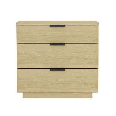 MANHATTAN COMFORT Payton 26-Inch Modern 3-Drawer Nightstand