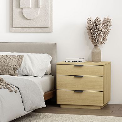 MANHATTAN COMFORT Payton 26-Inch Modern 3-Drawer Nightstand