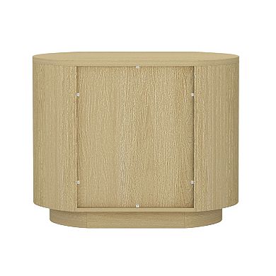 MANHATTAN COMFORT Olivia 27-Inch Ribbed 2-Drawer Nightstand