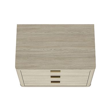 MANHATTAN COMFORT Evelyn 32-inch Modern 3-Drawer Nightstand