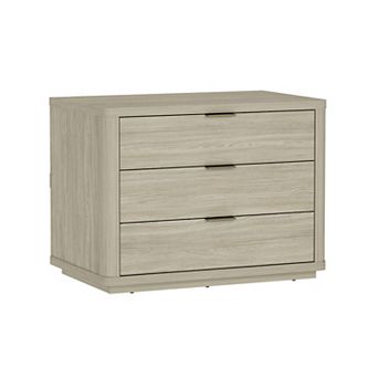 MANHATTAN COMFORT Evelyn 32-inch Modern 3-Drawer Nightstand