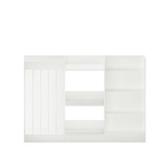 Kids' Book and Toy Storage Rack, 3 tier Bookshelf, Hanging Baby Book Rack with Toy Storage, White