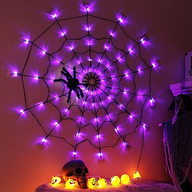 Halloween Spider Web Light 3.28FT Battery Powered, 70LED, 8 Effects