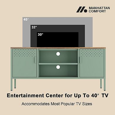 MANHATTAN COMFORT Landen 47-inch Modern 6-Shelf Metal Storage Cabinet