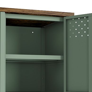 MANHATTAN COMFORT Landen 47-inch Modern 6-Shelf Metal Storage Cabinet