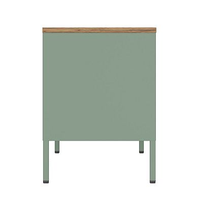 MANHATTAN COMFORT Landen 47-inch Modern 6-Shelf Metal Storage Cabinet