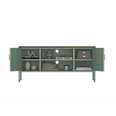 MANHATTAN COMFORT Landen 47-inch Modern 6-Shelf Metal Storage Cabinet