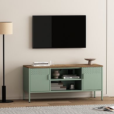 MANHATTAN COMFORT Landen 47-inch Modern 6-Shelf Metal Storage Cabinet