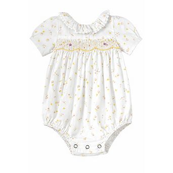 Baby Girls Floral Smocked Romper