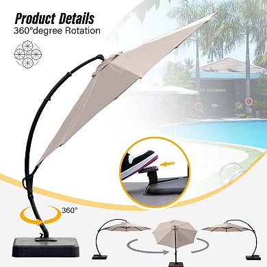 11ft Elegant Cantilever Umbrella for Relaxed Outdoor Living