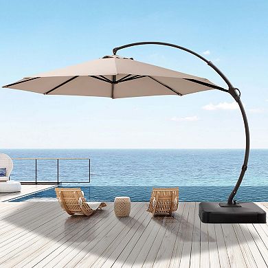 11ft Elegant Cantilever Umbrella for Relaxed Outdoor Living