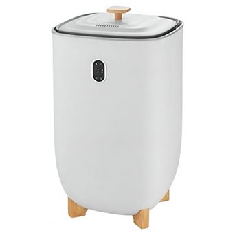 35L Towel Warmer and Dryer Bucket with Timer, Heat Settings, and Hooks - White