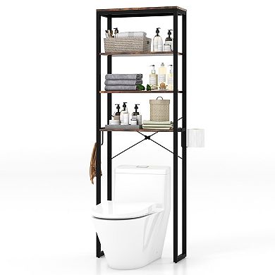 4-Tier Freestanding Over The bath fixture Storage Rack Organizer