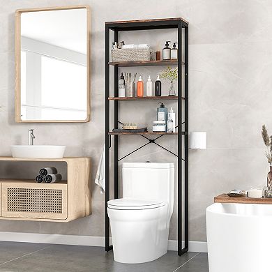 4-Tier Freestanding Over The bath fixture Storage Rack Organizer