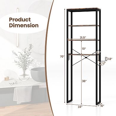 4-Tier Freestanding Over The bath fixture Storage Rack Organizer