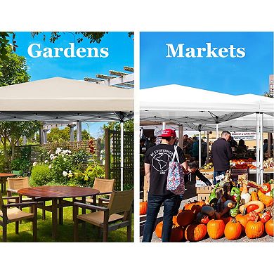 10'x20' Instant Pop-Up Canopy with Removable Sidewalls, Carry Bag & Weight Bags