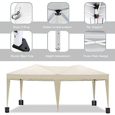 10'x20' Instant Pop-Up Canopy with Removable Sidewalls, Carry Bag & Weight Bags