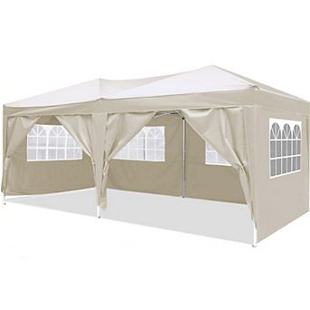 10'x20' Instant Pop-Up Canopy with Removable Sidewalls, Carry Bag & Weight Bags