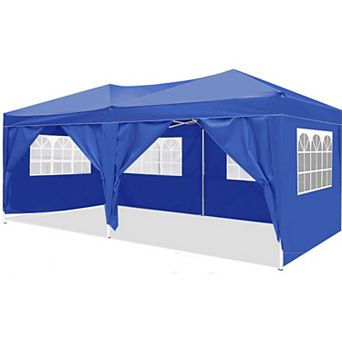 10'x20' Instant Pop-Up Canopy with Removable Sidewalls, Carry Bag & Weight Bags