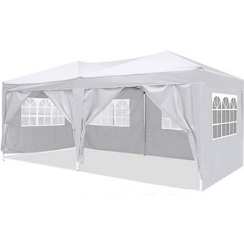 10'x20' Instant Pop-Up Canopy with Removable Sidewalls, Carry Bag & Weight Bags