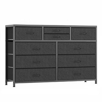 Dresser TV Stand with 10 Drawers, Media Console for 43/50/55 Inch TVs, Storage Organizer