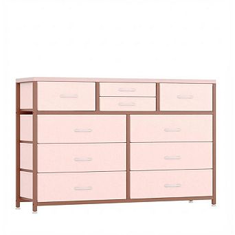 Dresser TV Stand with 10 Drawers, Media Console for 43/50/55 Inch TVs, Storage Organizer