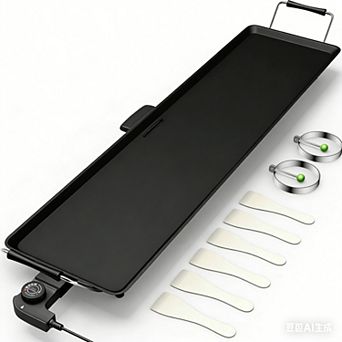 Costway Electric Teppanyaki Table Top Grill Griddle BBQ Barbecue Nonstick Camping