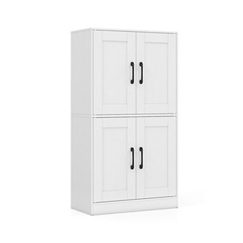 43.5 Inch Bathroom Storage Cabinet with Doors and Adjustable Shelves