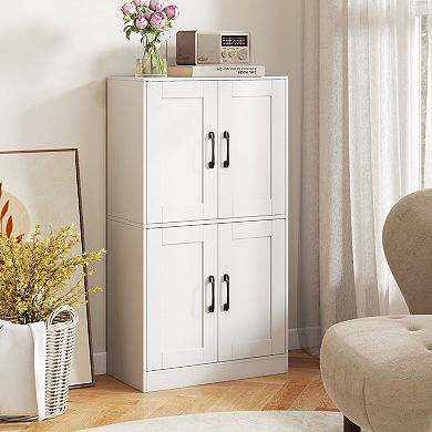 43.5 Inch Bathroom Storage Cabinet with Doors and Adjustable Shelves