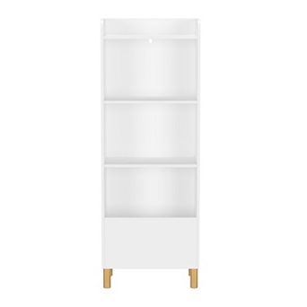Kids' 4 tier Bookshelf, Children's Book Display Rack, Bookcase & Toy Storage Cabinet, White