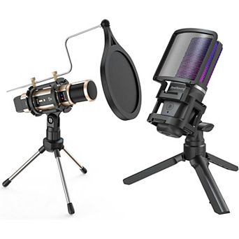 USB Condenser Microphone k08-2s-fba and A68 Pro Black