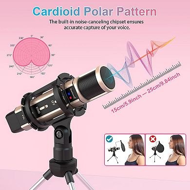 USB Condenser Microphone k08-2s-fba and A68 Pro Black