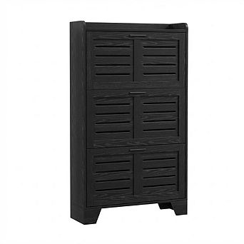 Shoe Storage Cabinet , Hidden Slim Freestanding Shoe Organizer Storage for Entryway