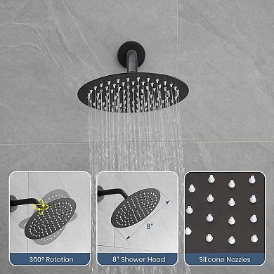 Modern Minimalist Shower and Tub Faucet with Pressure Balance Design