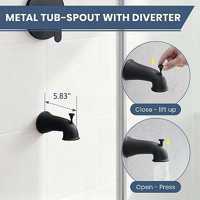 Modern Minimalist Shower and Tub Faucet with Pressure Balance Design