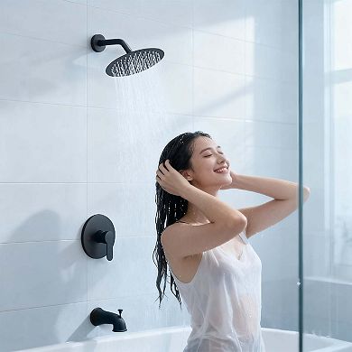 Modern Minimalist Shower and Tub Faucet with Pressure Balance Design