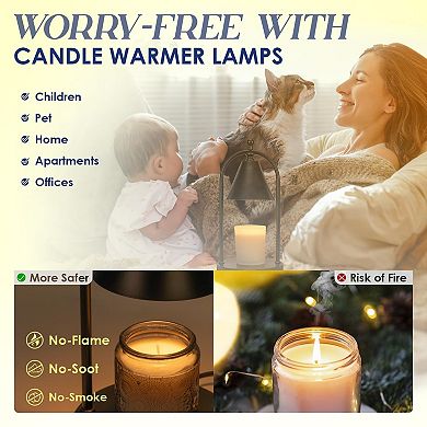 Electric Candle Warmer Lamp: Dimmable, Timer, Fragrance, Safety, Cost-Effective, Gift Idea