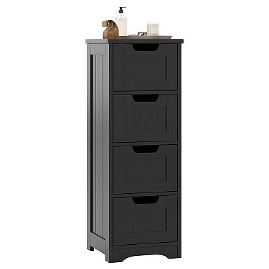 Freestanding Side Storage Organizer with 4 Drawers