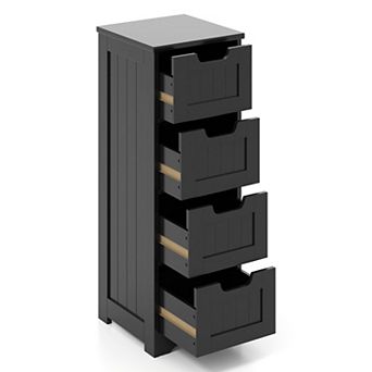 Freestanding Side Storage Organizer with 4 Drawers