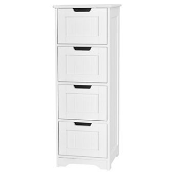 Freestanding Side Storage Organizer with 4 Drawers