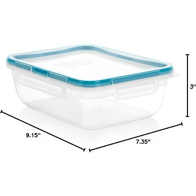 Rectangular Food Storage Container with Lid, 8.5-Cup BPA-Free Meal Prep Box