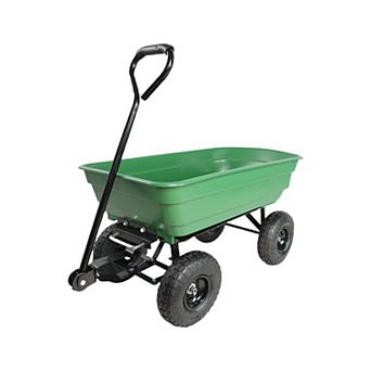 Poly Garden dump truck with steel frame 10 in Pneumatic tire 300 pound capacity 75 liter truck body