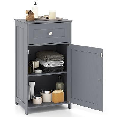 Single Door Bathroom Storage Cabinet with Adjustable Shelf and Drawer
