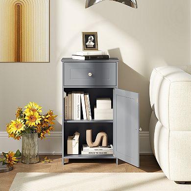 Single Door Bathroom Storage Cabinet with Adjustable Shelf and Drawer