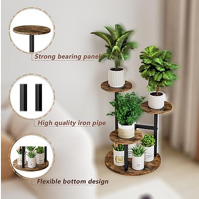 4 Tier Indoor Plant Stand Flower Pot Holder for Garden Balcony