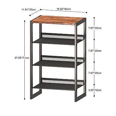 Narrow 4-Tier Shoe Rack Slim Space-Saving Shelf
