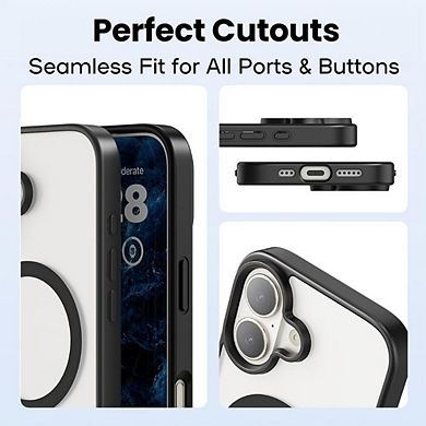 iPhone 17 Magnetic Matte Clear Case, Shockproof, Slim