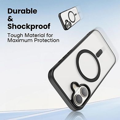 iPhone 17 Magnetic Matte Clear Case, Shockproof, Slim