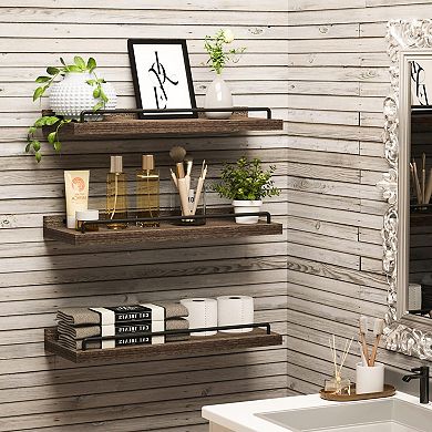 Floating Shelves Wall Decor Bathroom Shelves Over Toilet 3PC